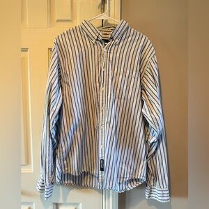 Ferruche Men’s Classic Striped Button-Down Shirt